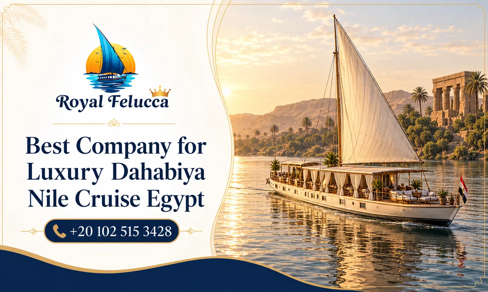 Best Company for Luxury Dahabiya Nile Cruise Egypt