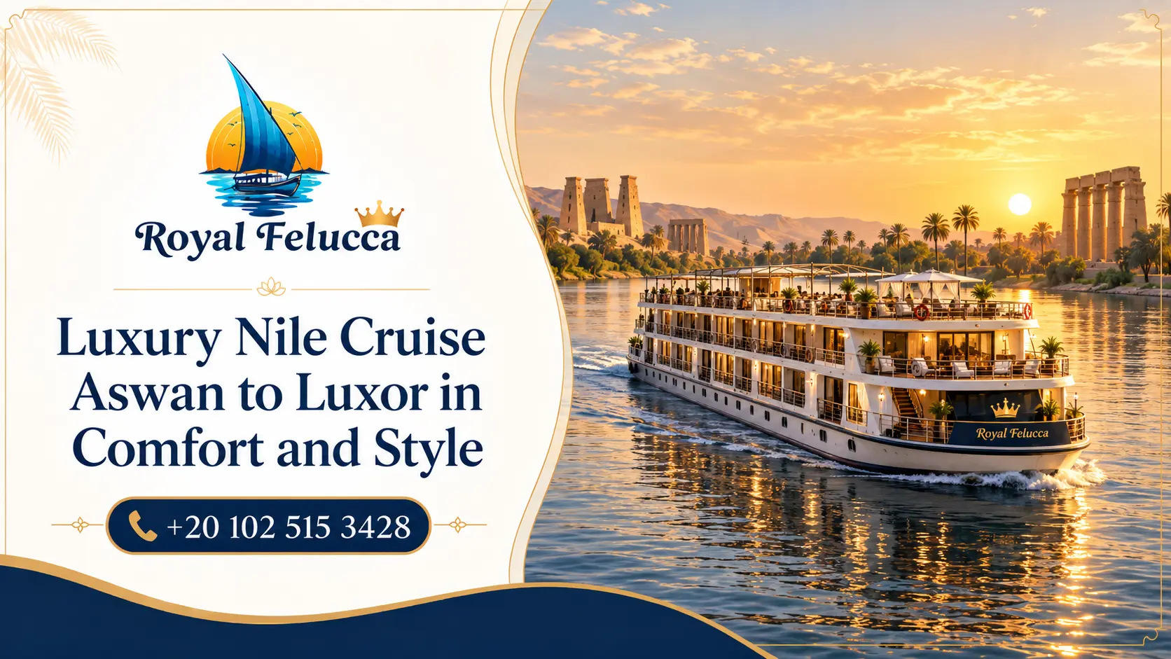 Luxury Nile Cruise Aswan to Luxor in Comfort and Style
